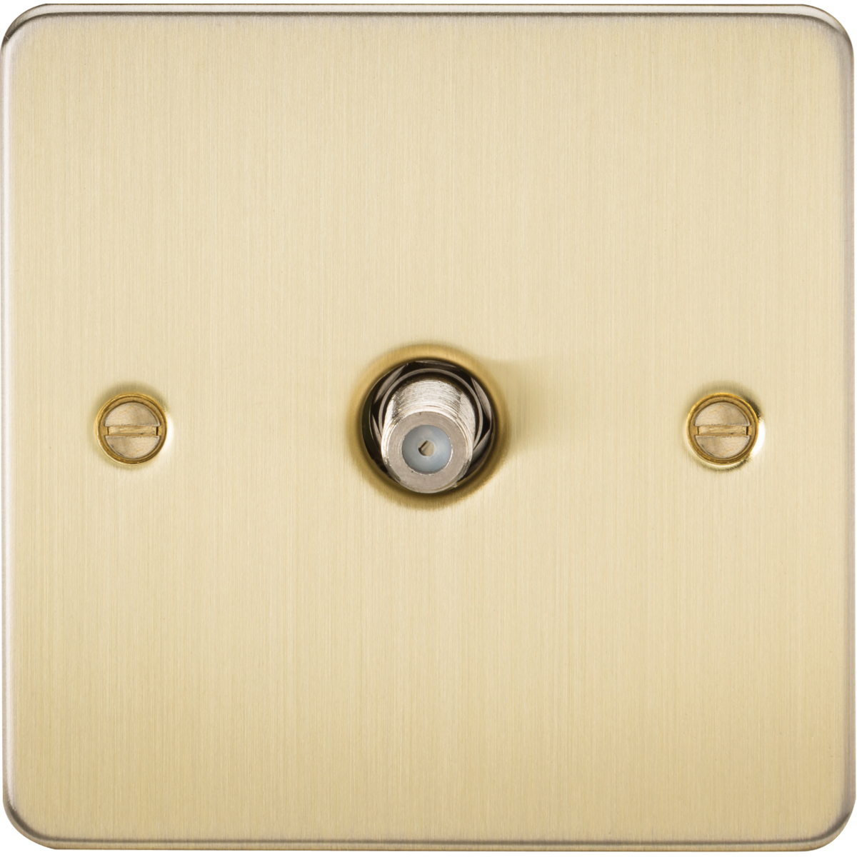 Knightsbridge FP0150BB SAT TV Outlet (non-isolated) Brushed Brass