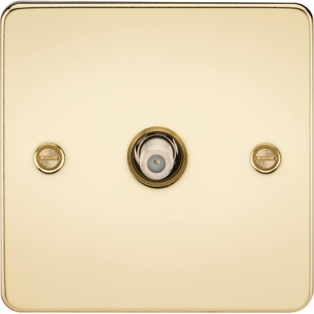 Knightsbridge FP0150PB SAT TV Outlet (non-isolated) Polished Brass