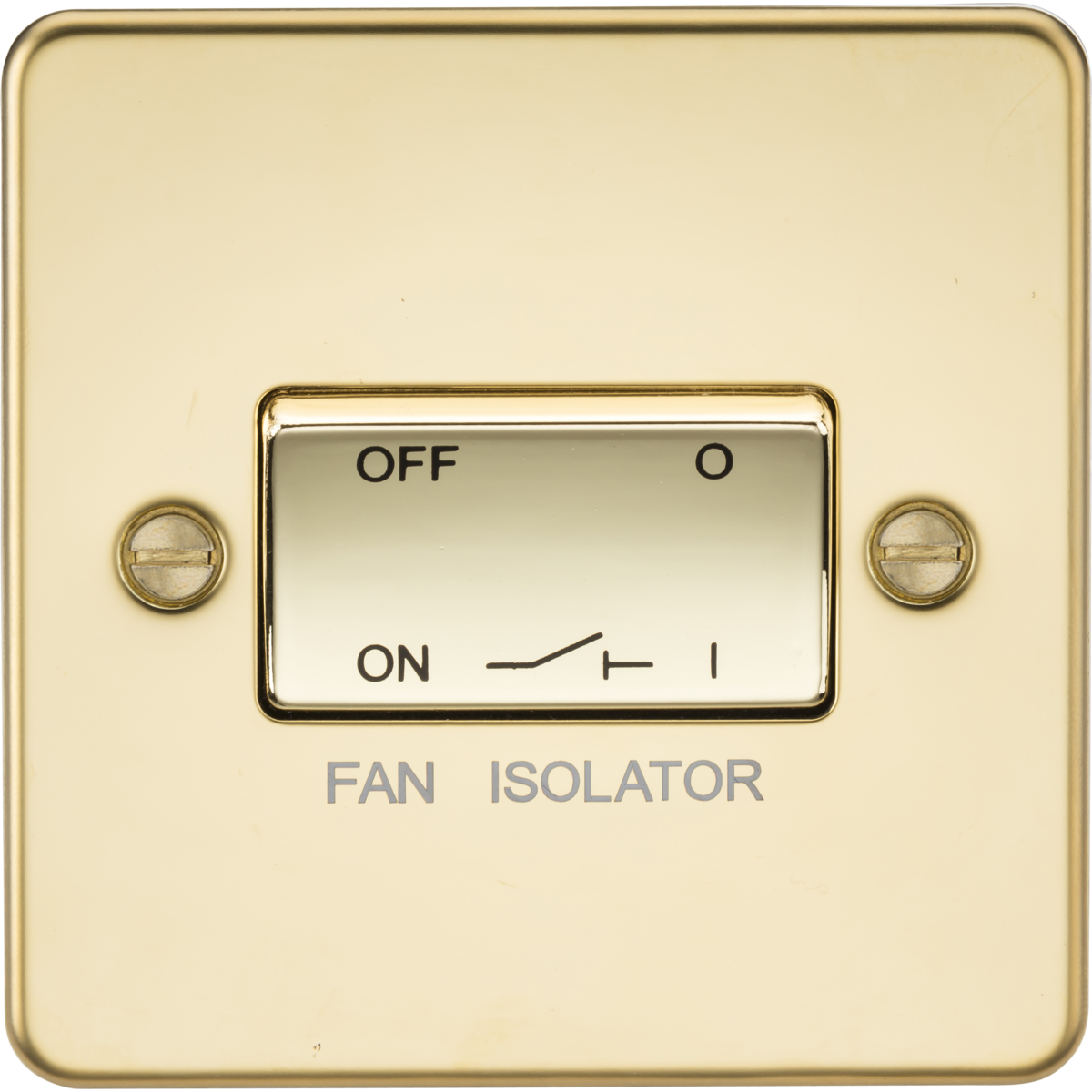 Knightsbridge FP1100PB 10A Fan Isolator Switch Polished Brass