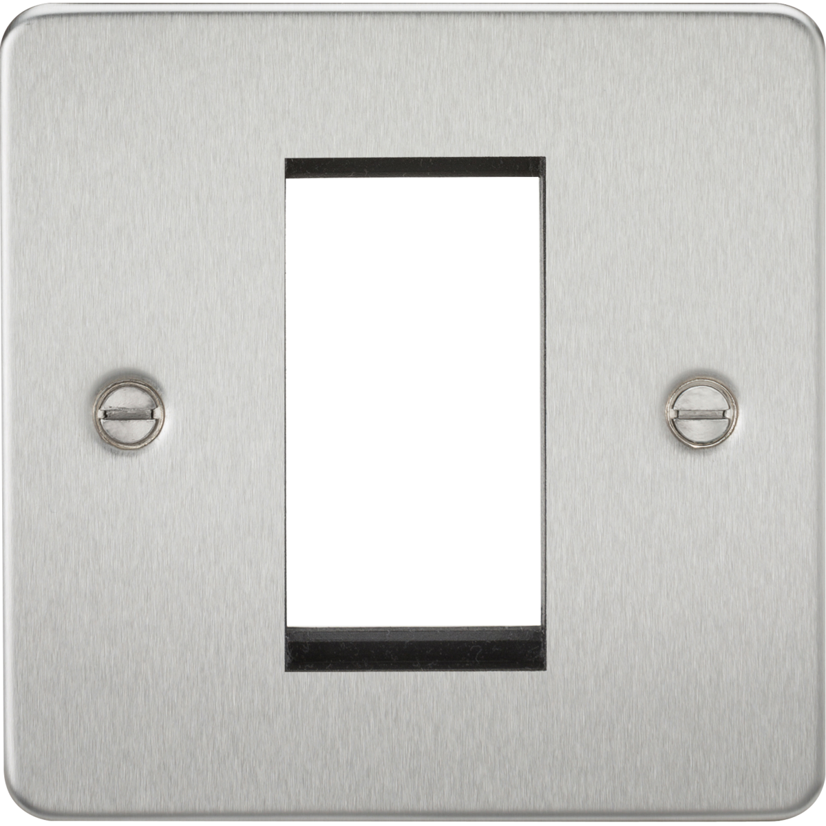 Knightsbridge FP1GBC 1G Modular Faceplate - Brushed Chrome