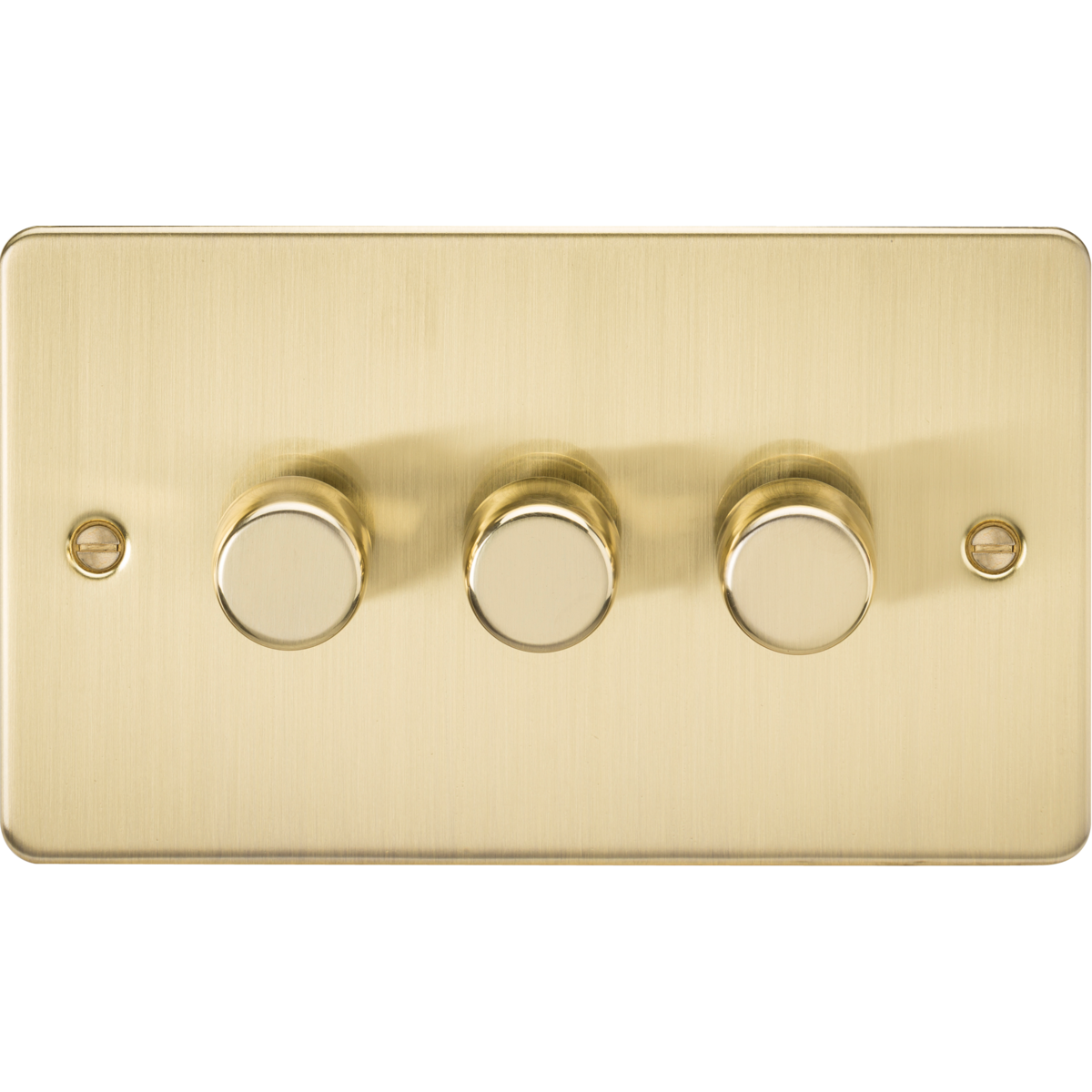 Knightsbridge FP2193BB 3G 2-way 10-200W (5-150W LED) Intelligent dimmer Brushed Brass