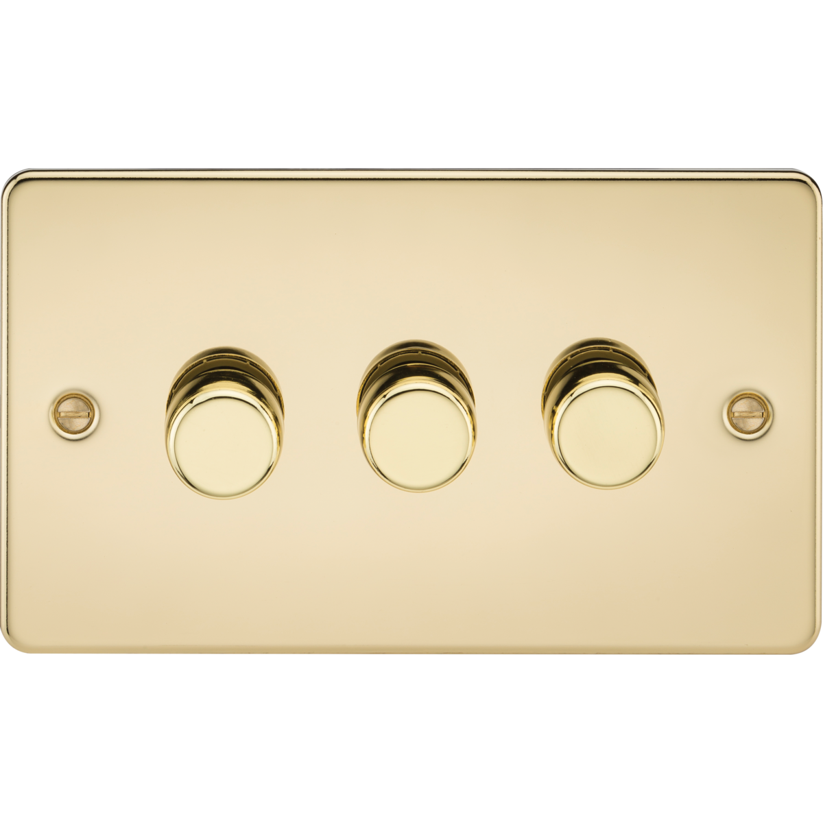Knightsbridge FP2193PB 3G 2-way 10-200W (5-150W LED) Intelligent dimmer Polished Brass