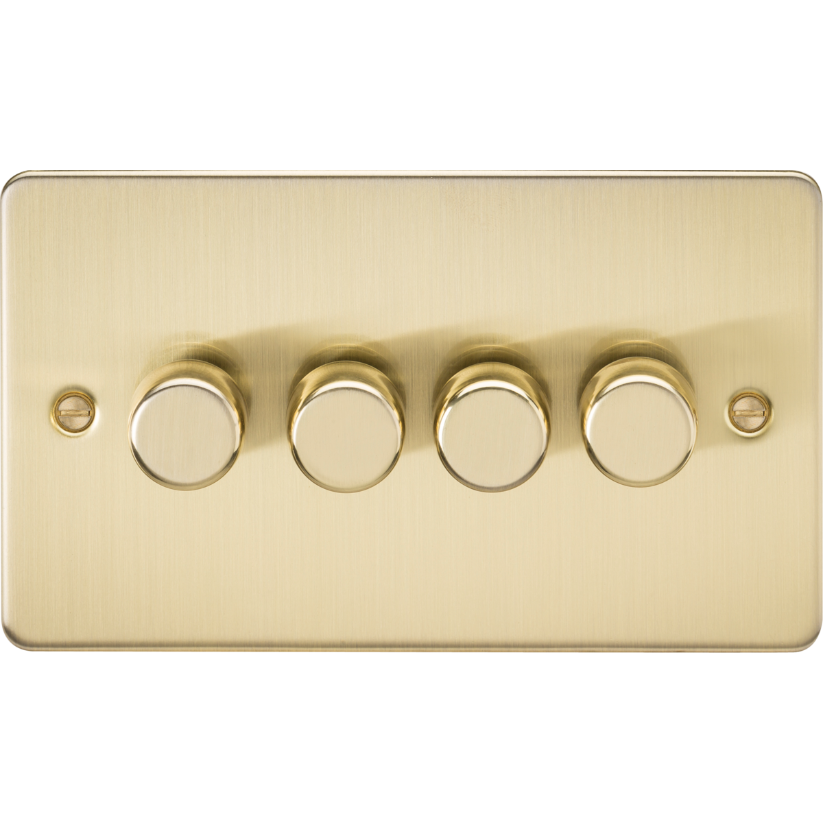 Knightsbridge FP2194BB 4G 2-way 10-200W (5-150W LED) Intelligent dimmer Brushed Brass