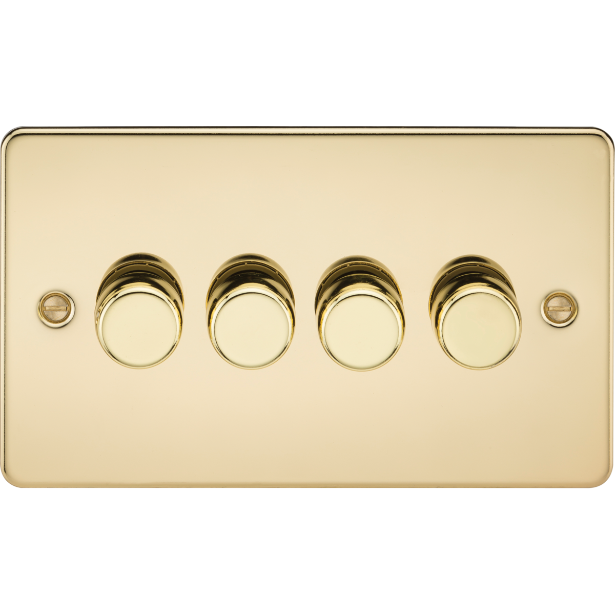 Knightsbridge FP2194PB 4G 2-way 10-200W (5-150W LED) Intelligent dimmer Polished Brass