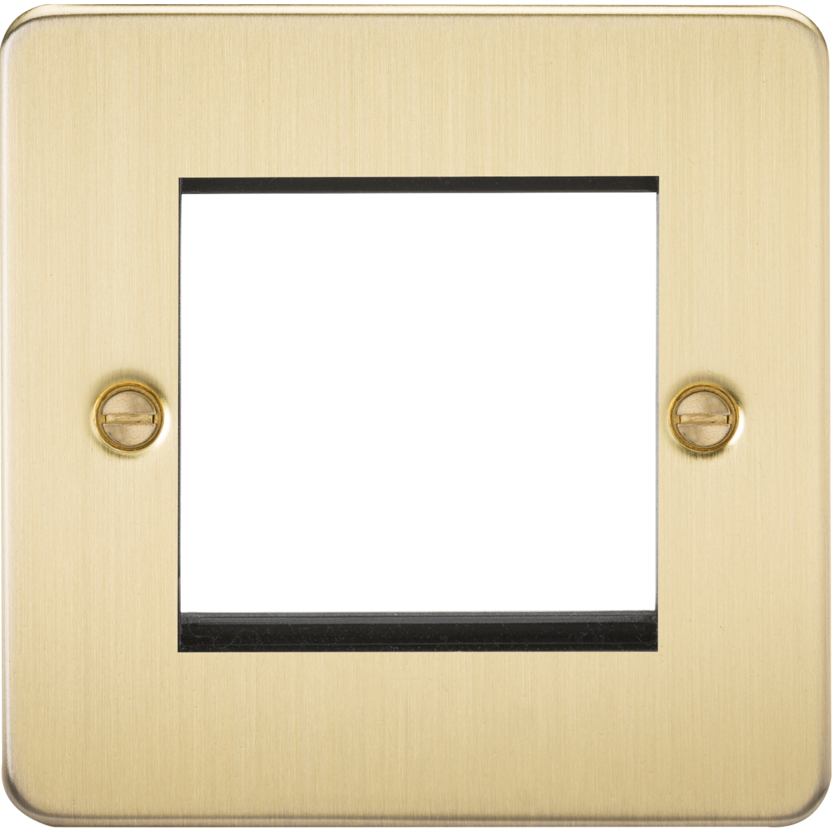 Knightsbridge FP2GBB 2G Modular Faceplate - Brushed Brass