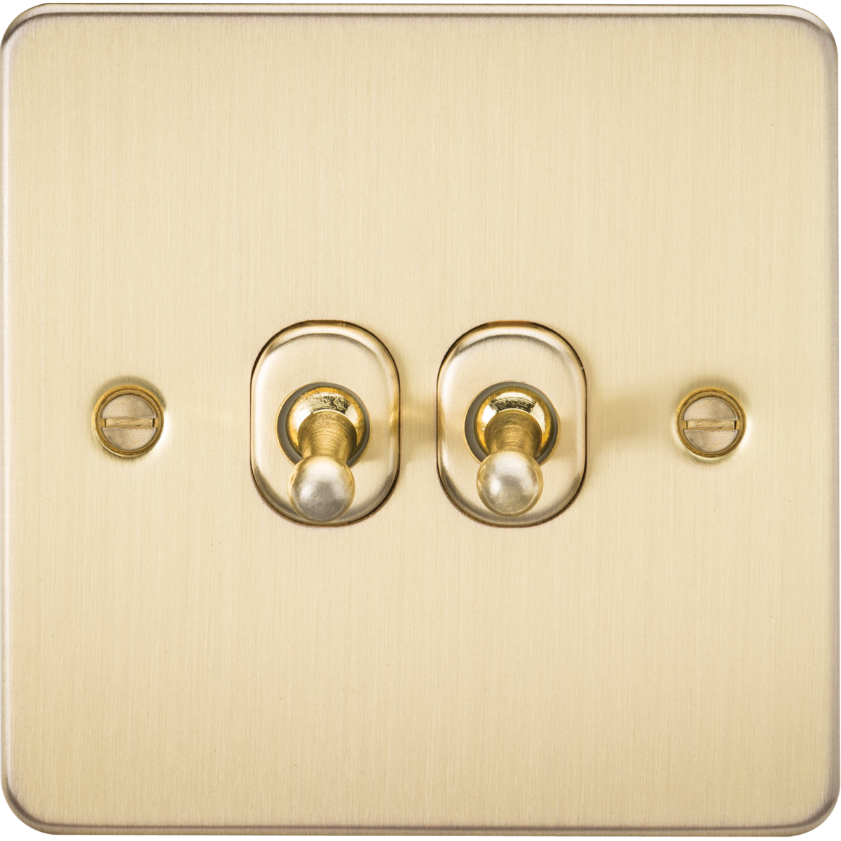 Knightsbridge FP2TOGBB 10AX 2G 2-way Toggle Switch Brushed Brass