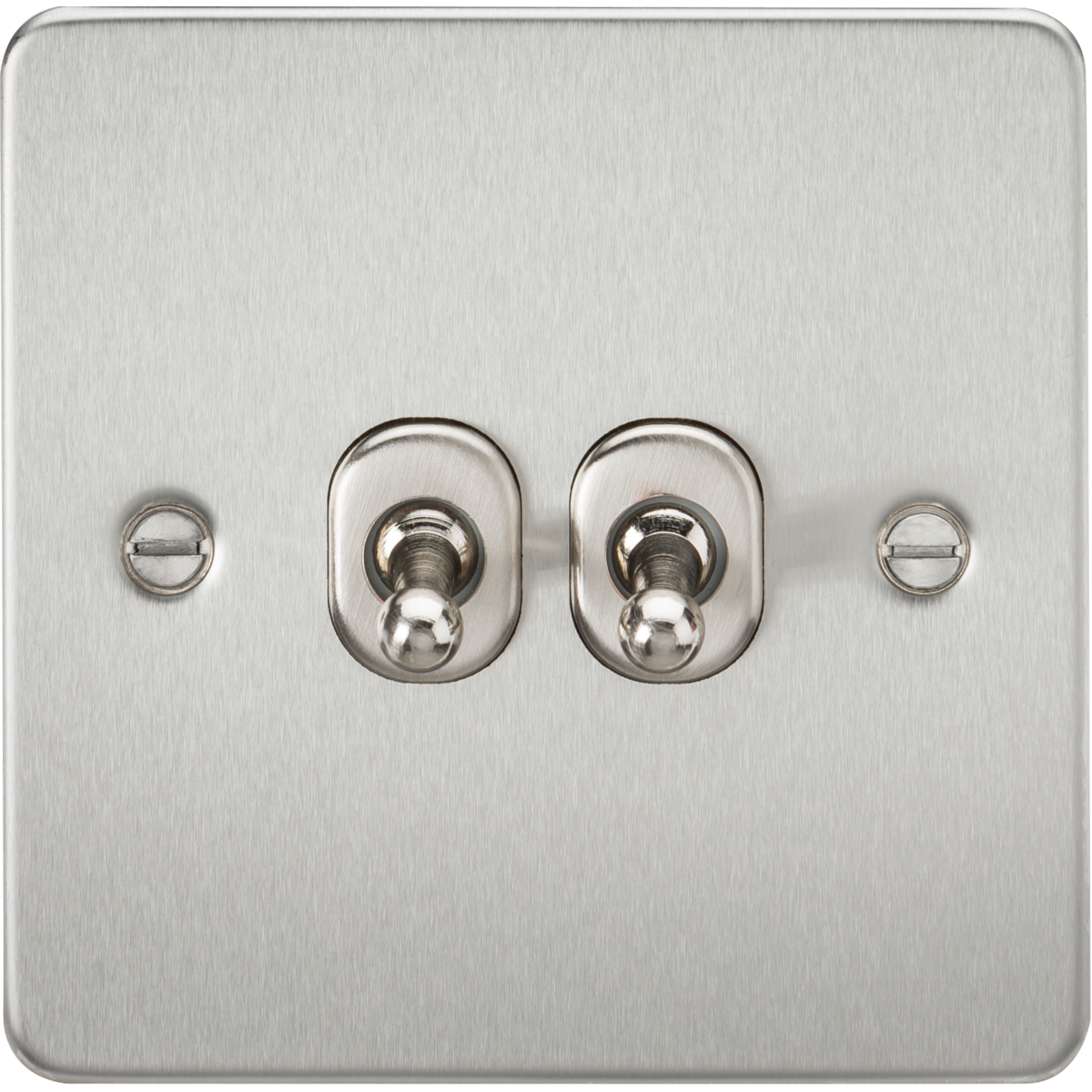 Knightsbridge FP2TOGBC 10AX 2G 2-way Toggle Switch Brushed Chrome