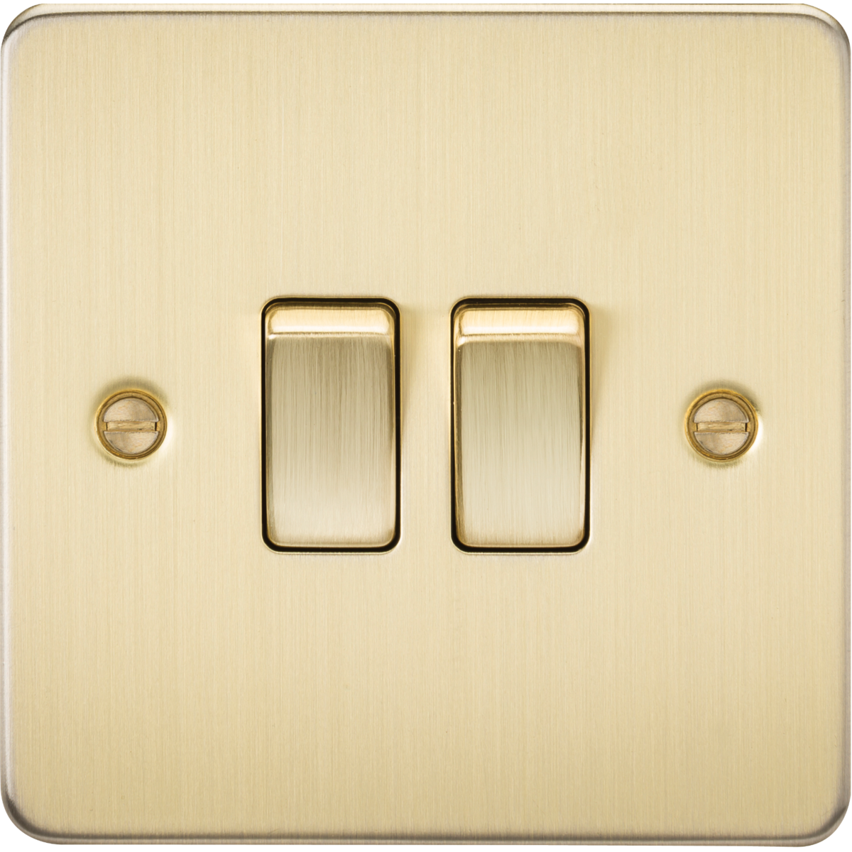 Knightsbridge FP3000BB 10AX 2G 2-way switch Brushed Brass