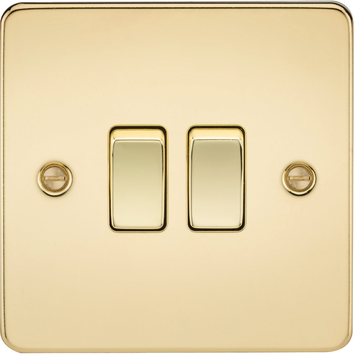 Knightsbridge FP3000PB 10AX 2G 2-way Switch Polished Brass