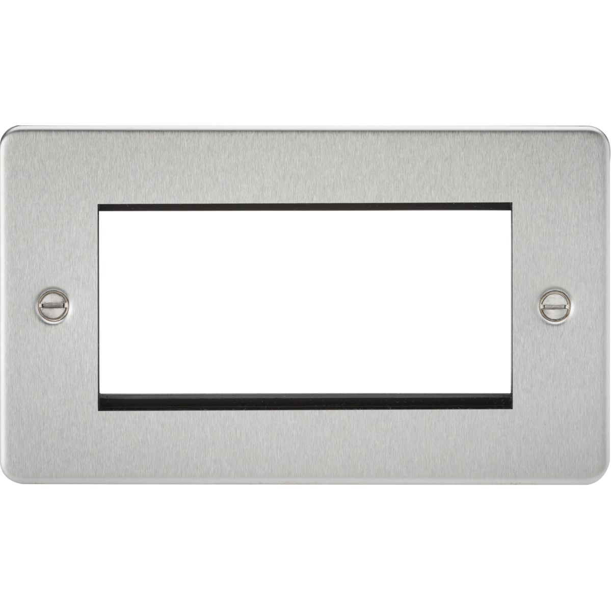 Knightsbridge FP4GBC 4G Modular Faceplate - Brushed Chrome