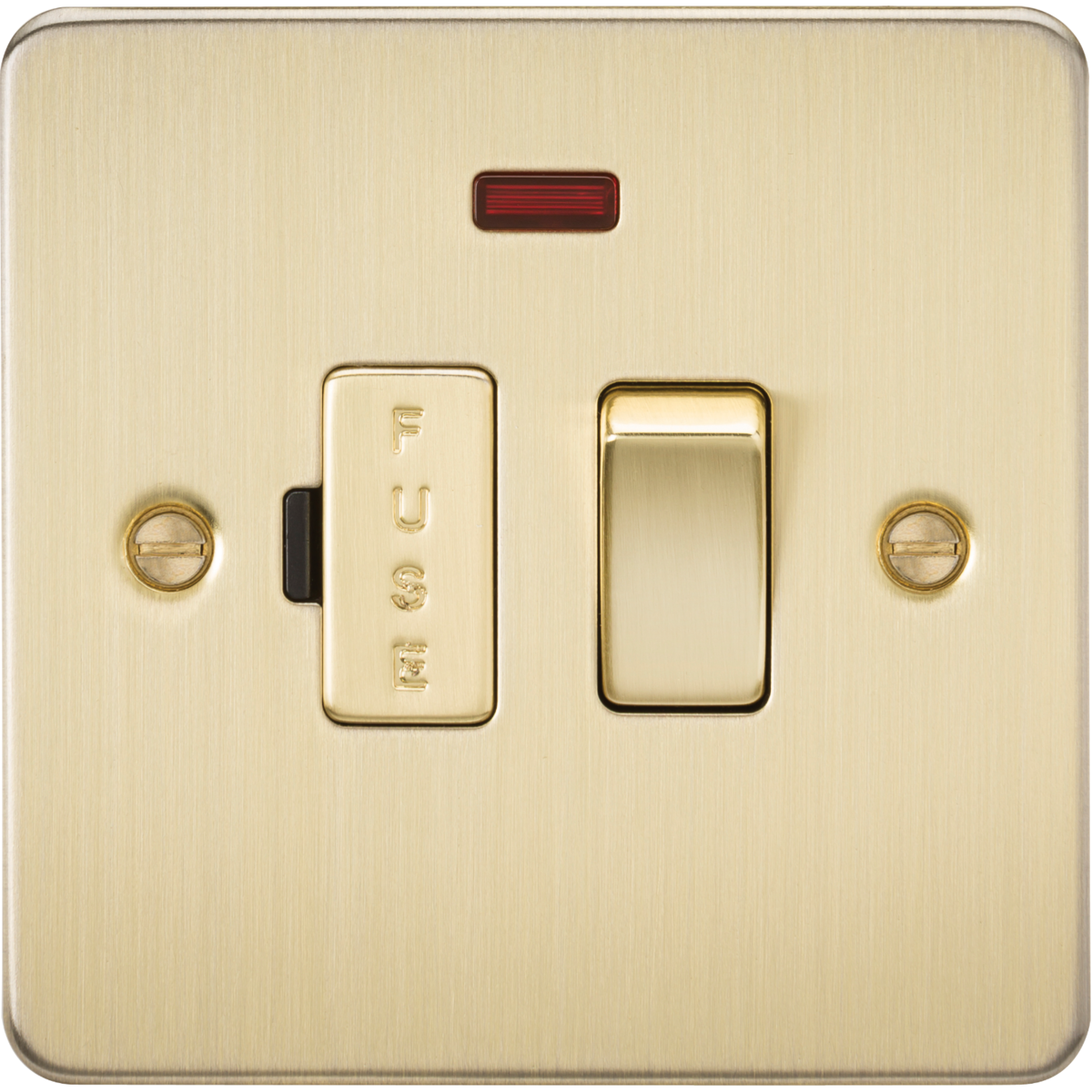 Knightsbridge FP6300NBB 13A Switched Fused Spur Unit with Neon Brushed Brass