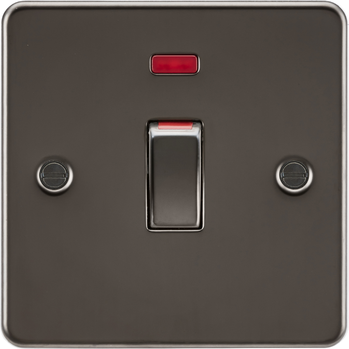 Knightsbridge FP81MNGM 45A DP Switch with Neon (1G size) Gunmetal