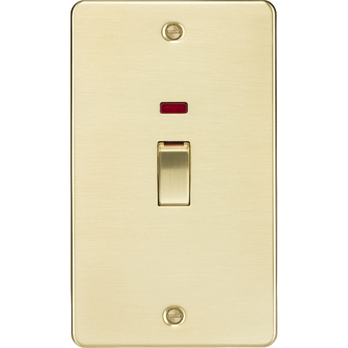 Knightsbridge FP82MNBB 45A DP Switch with Neon (2G size) Brushed Brass