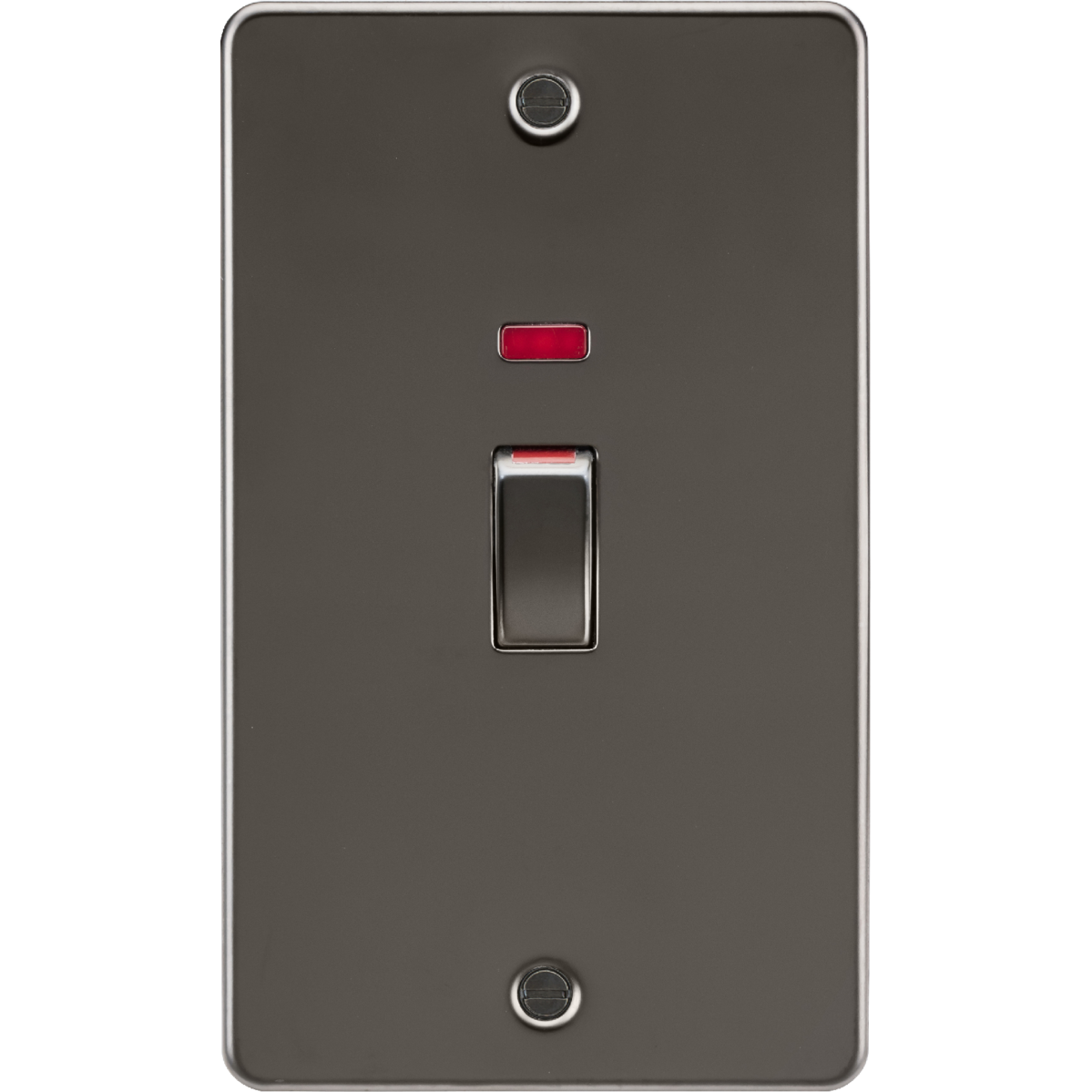 Knightsbridge FP82MNGM 45A DP Switch with Neon (2G size) Gunmetal