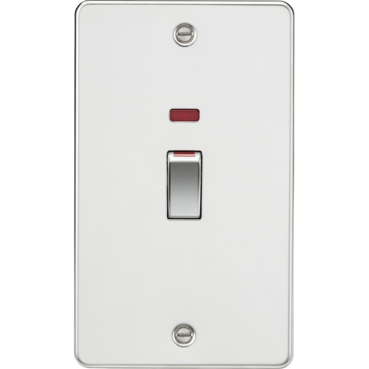Knightsbridge FP82MNPC 45A DP Switch with Neon (2G size) Polished Chrome