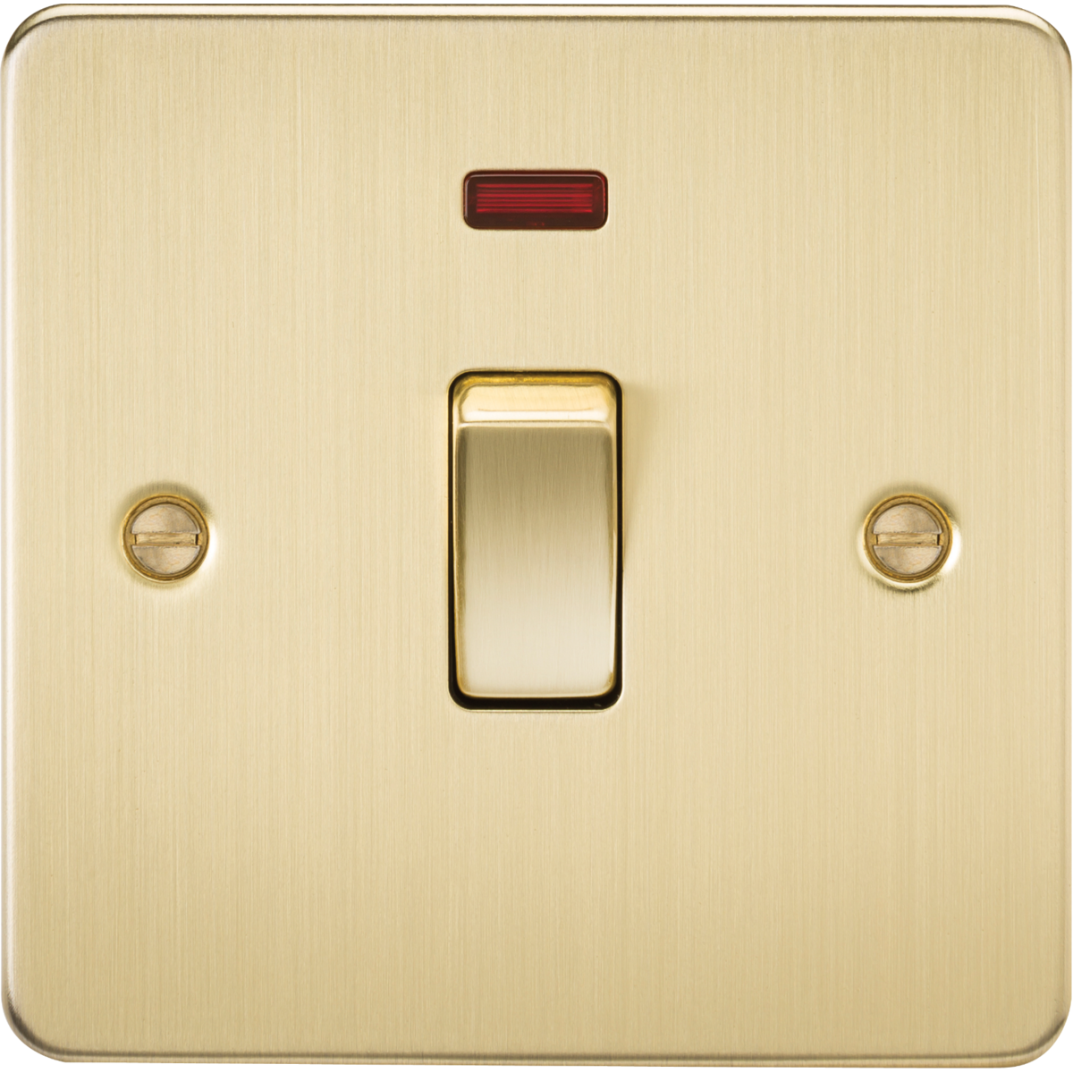 Knightsbridge FP8341NBB 20A 1G DP Switch with Neon Brushed Brass