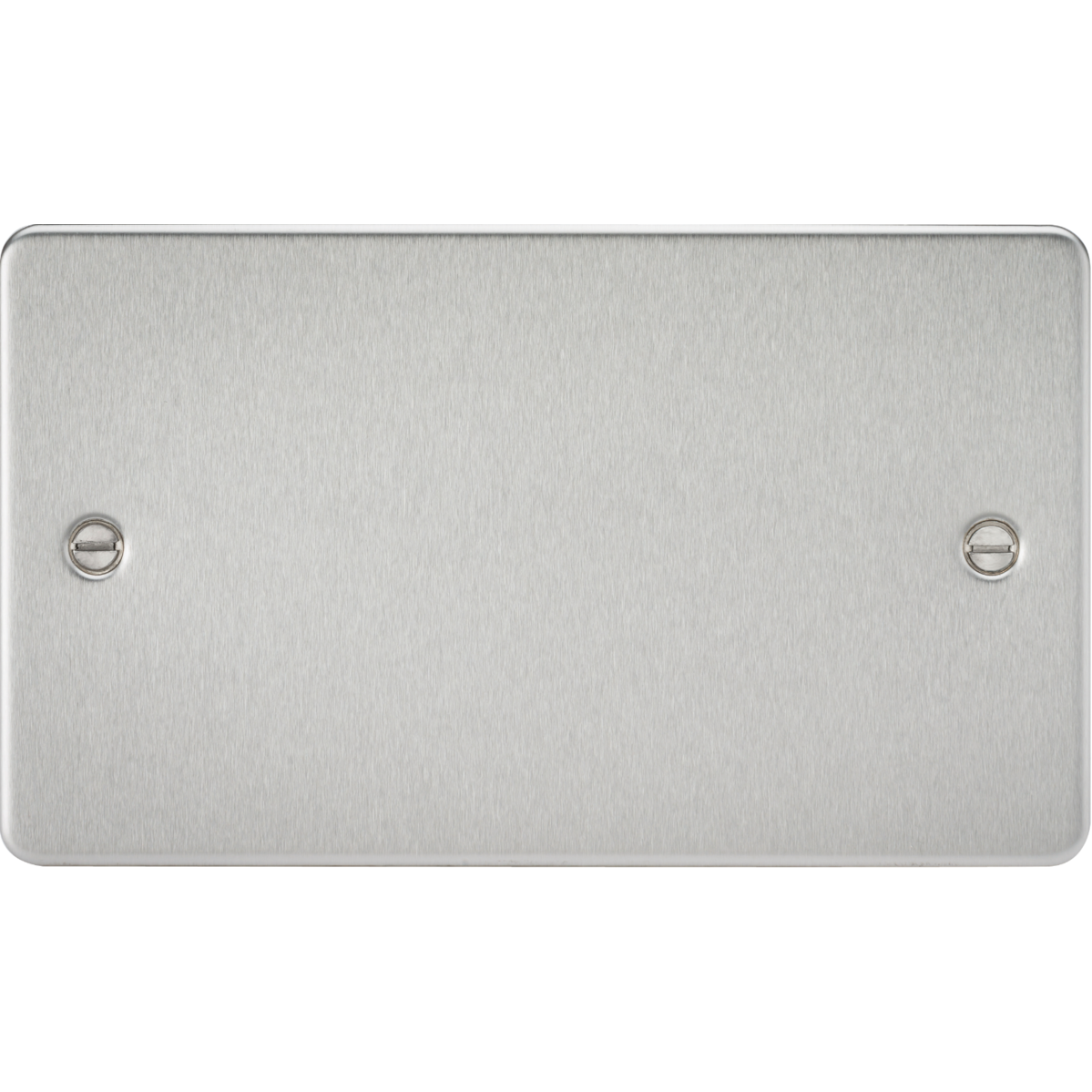 Knightsbridge FP8360BC 2G Blanking Plate Brushed Chrome