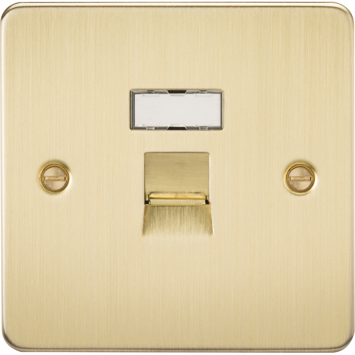Knightsbridge FPRJ45BB RJ45 Network Outlet Brushed Brass