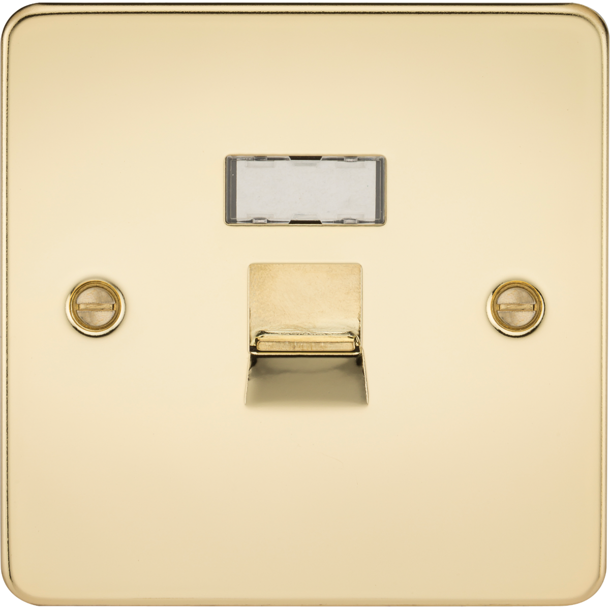 Knightsbridge FPRJ45PB RJ45 Network Outlet Polished Brass