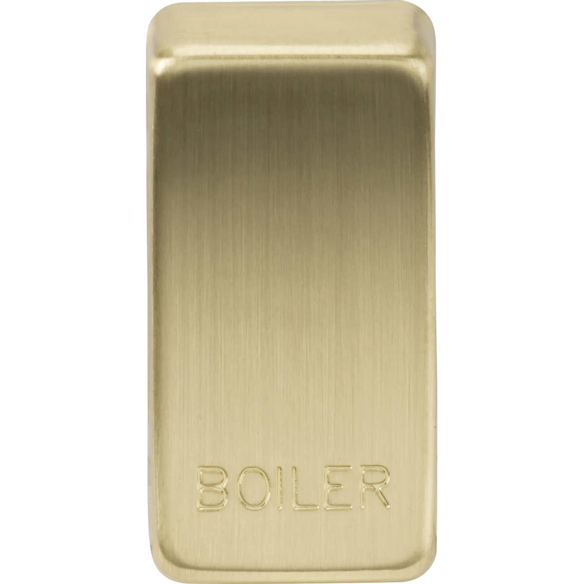 Knightsbridge GDBOILBB Switch cover "marked BOILER" brushed brass