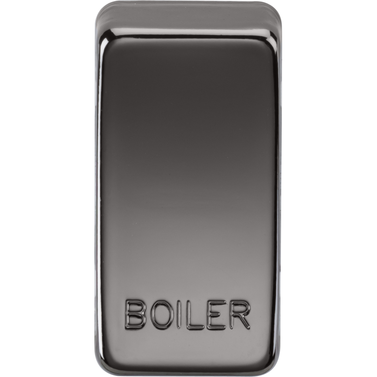Knightsbridge GDBOILBN Switch cover "marked BOILER" black nickel