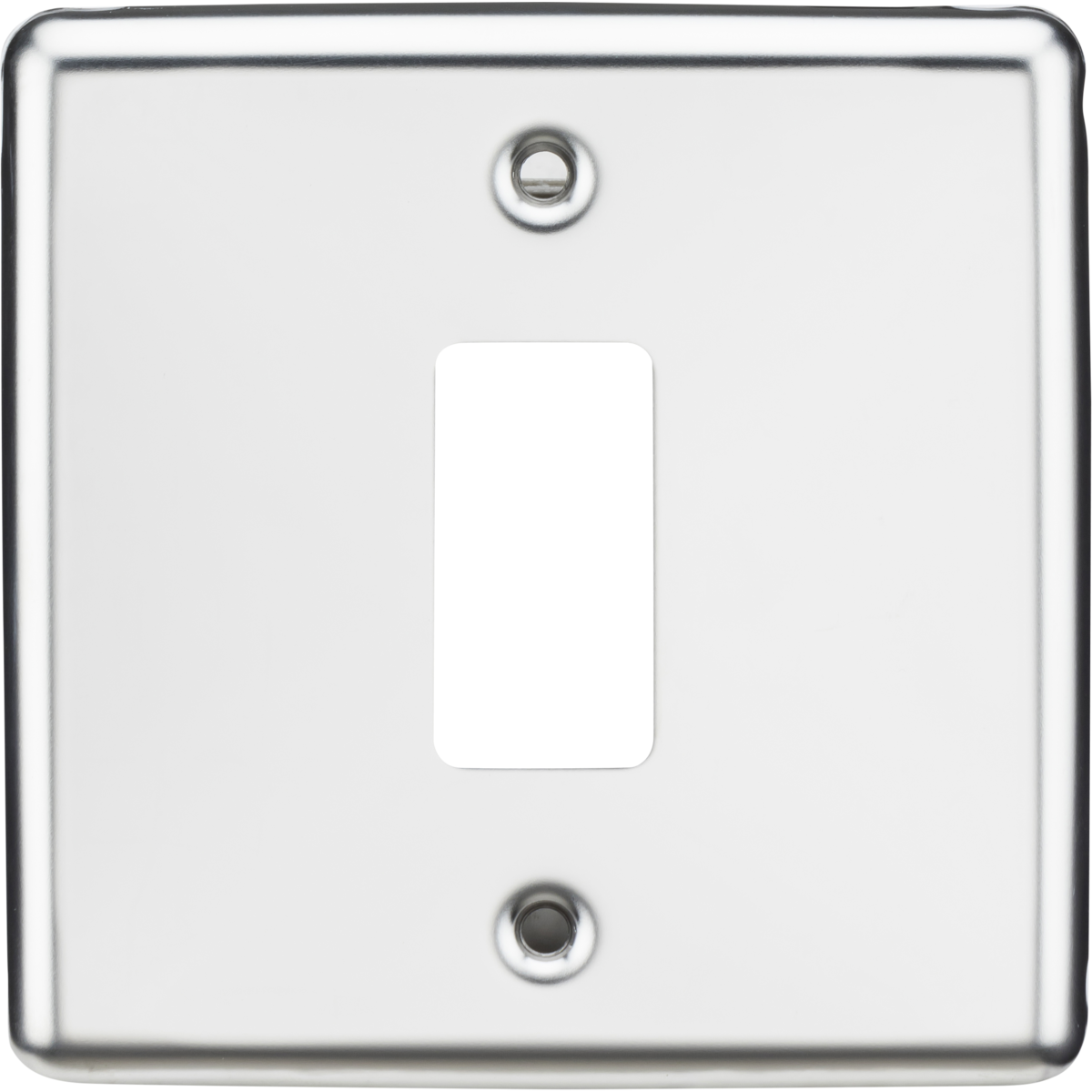 Knightsbridge GDCL1PC 1G Grid Faceplate Rounded Edge Polished Chrome