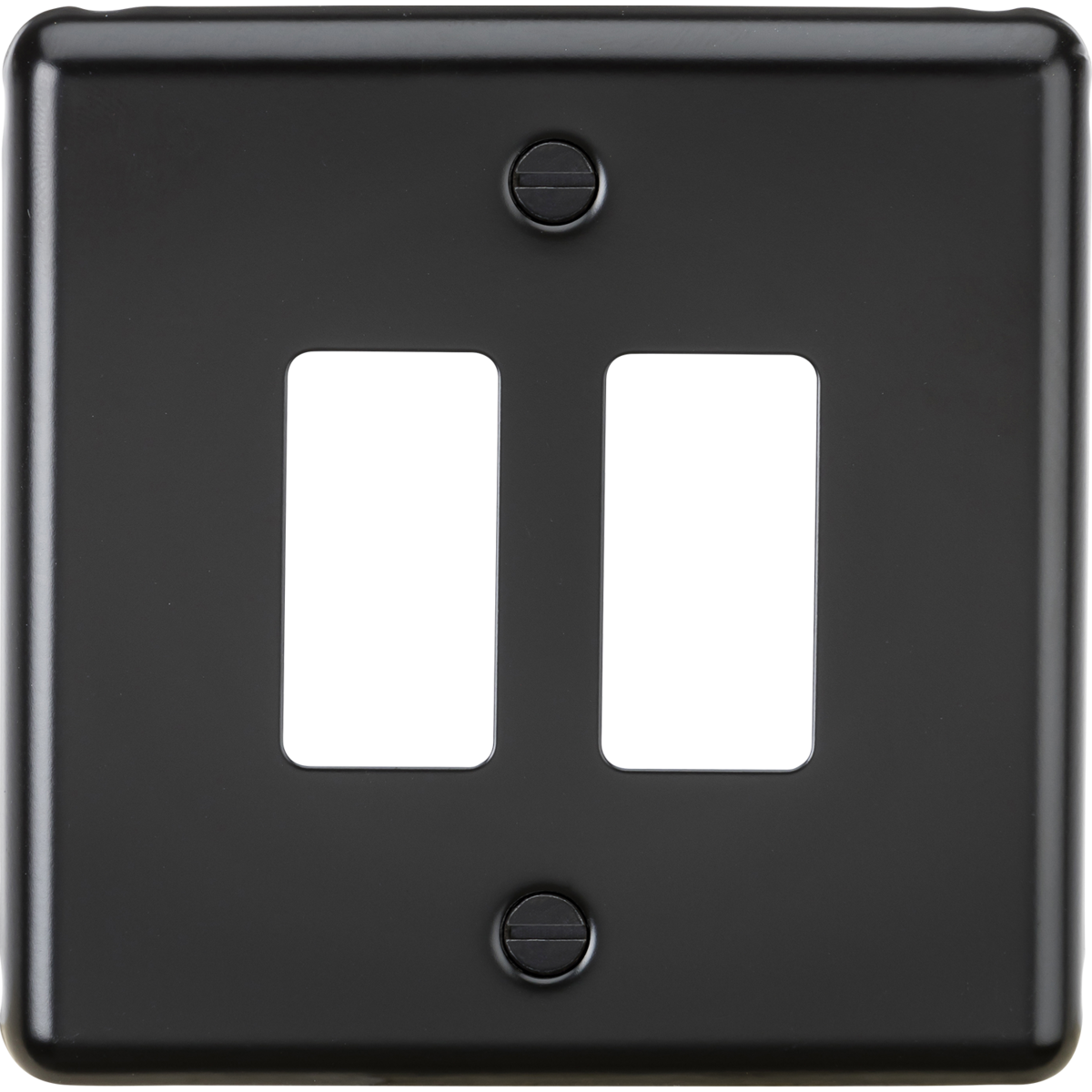 Knightsbridge GDCL2MB 2G Grid Faceplate Matt Black