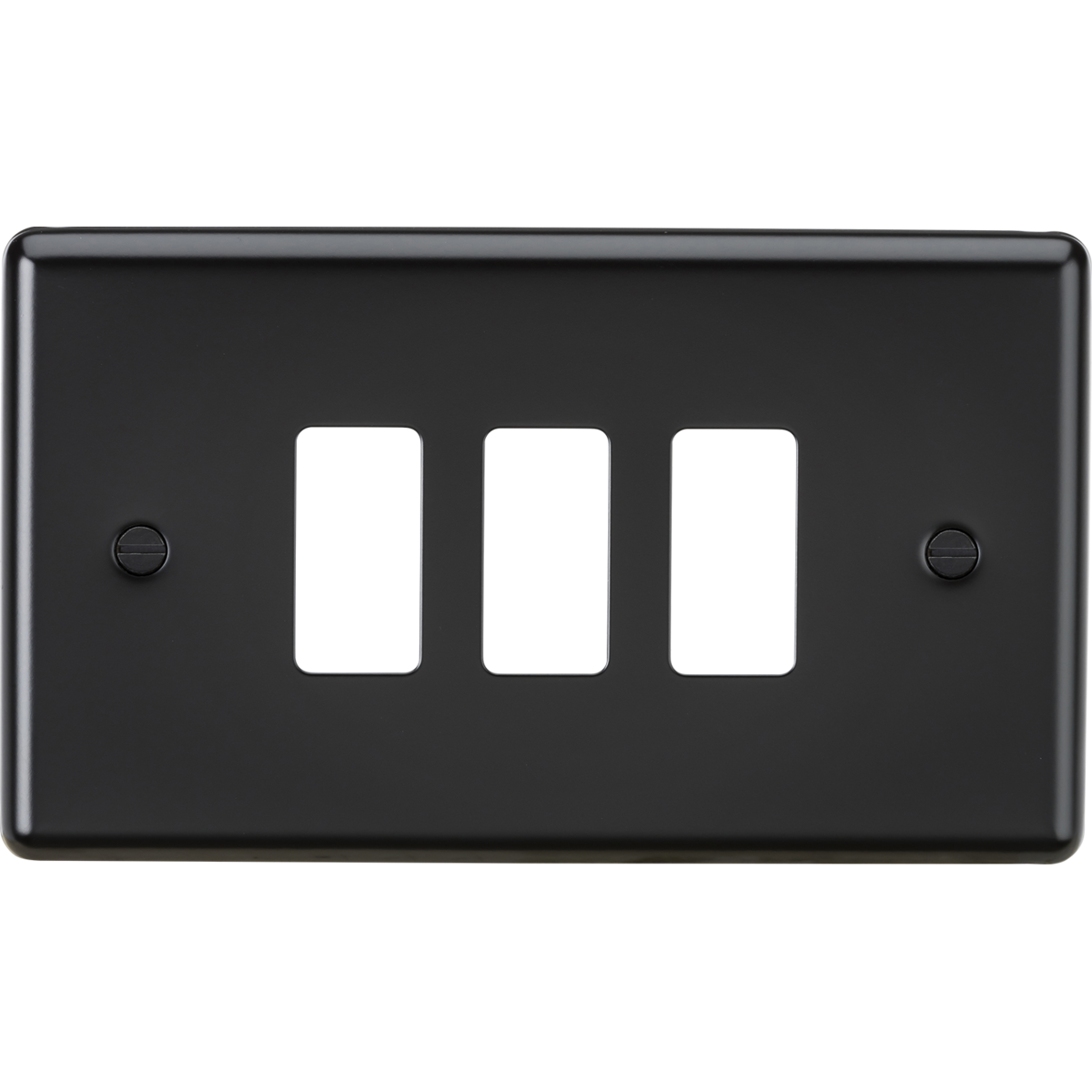 Knightsbridge GDCL3MB 3G Grid Faceplate Matt Black
