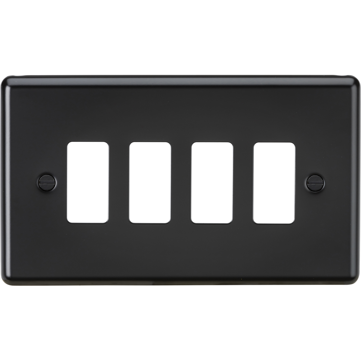 Knightsbridge GDCL4MB 4G Grid Faceplate Matt Black