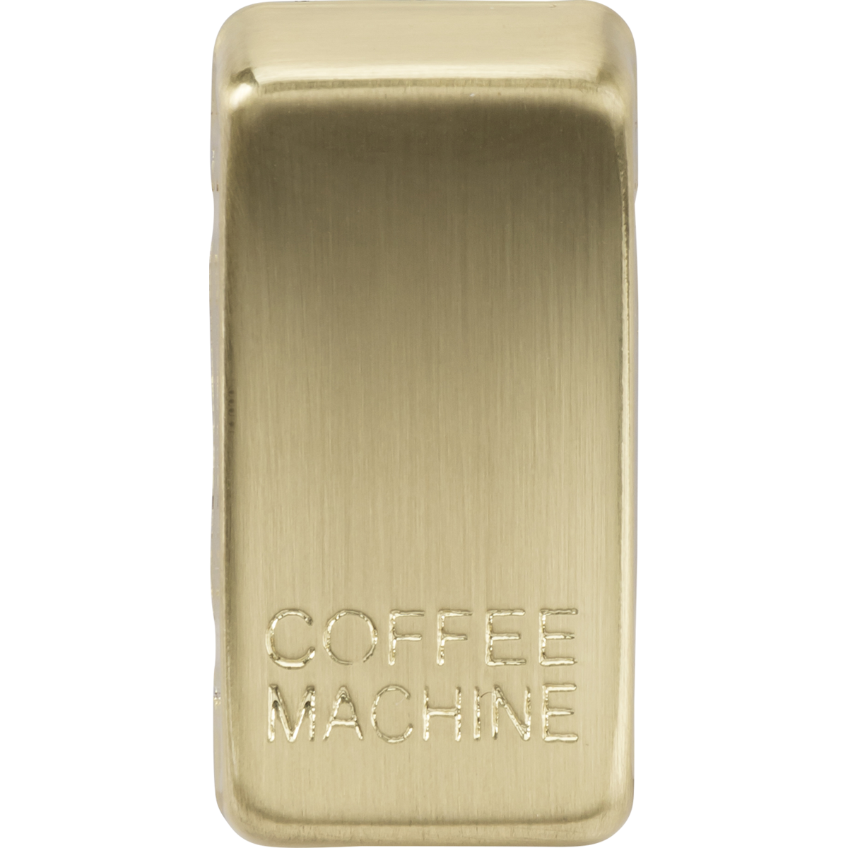 Knightsbridge GDCOFFBB Switch cover "marked COFFEE MACHINE" brushed brass