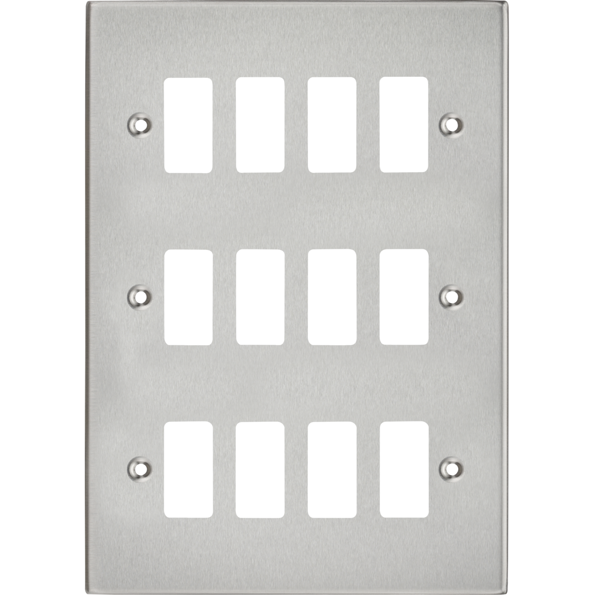Knightsbridge GDCS12BC 12G Grid Faceplate Brushed Chrome