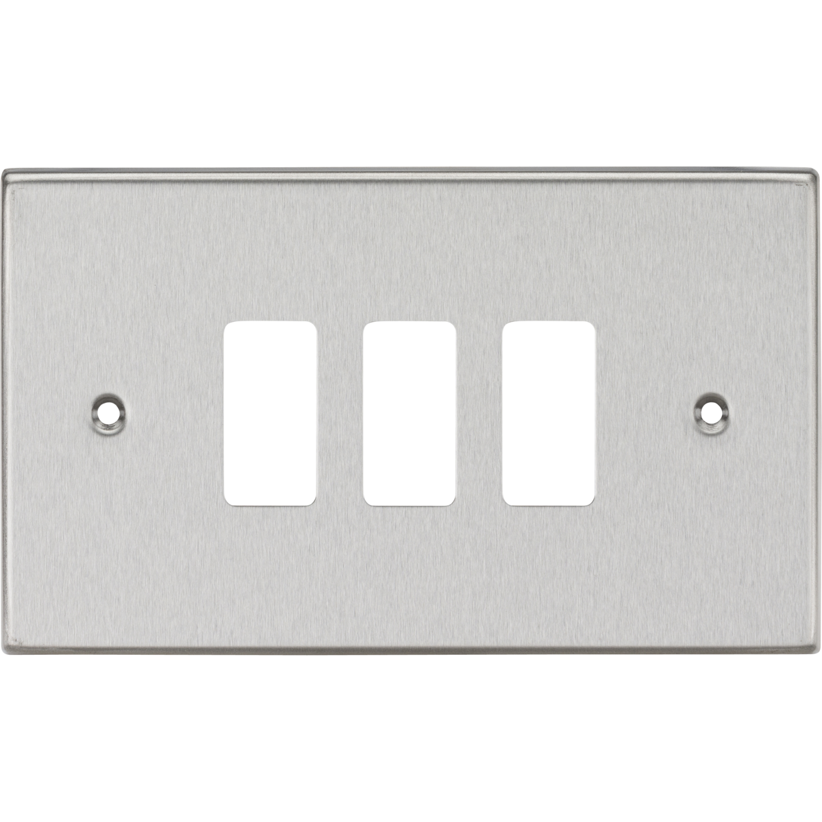 Knightsbridge GDCS3BC 3G Grid Faceplate Brushed Chrome
