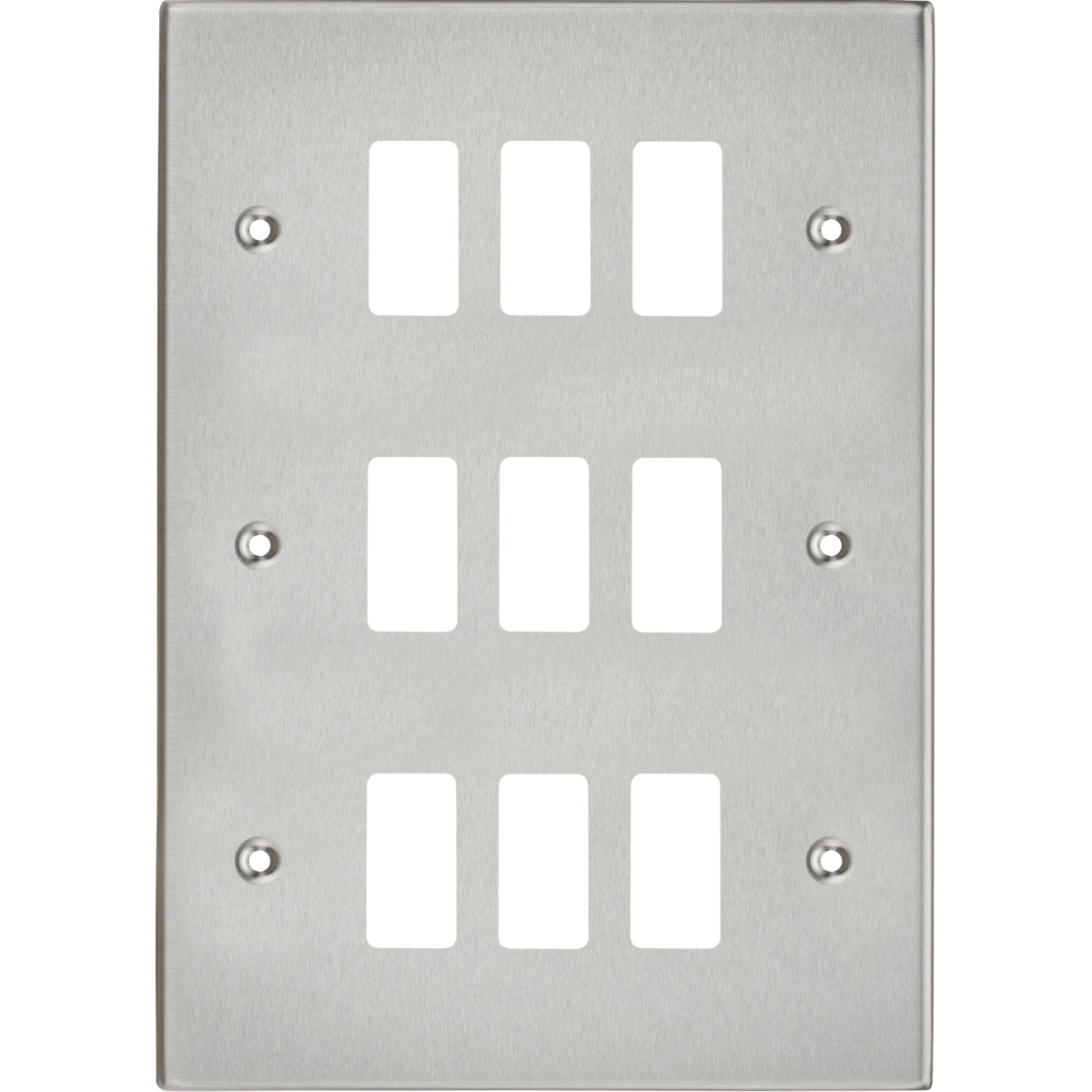 Knightsbridge GDCS9BC 9G Grid Faceplate Brushed Chrome