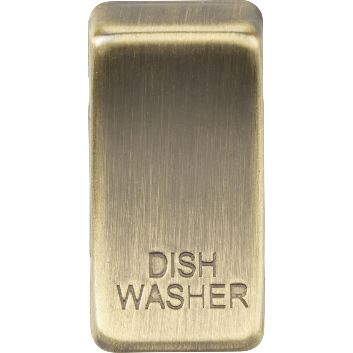 Knightsbridge GDDISHAB Switch cover "marked DISHWASHER" antique brass