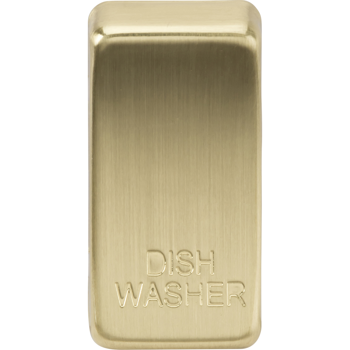 Knightsbridge GDDISHBB Switch cover "marked DISHWASHER" brushed brass
