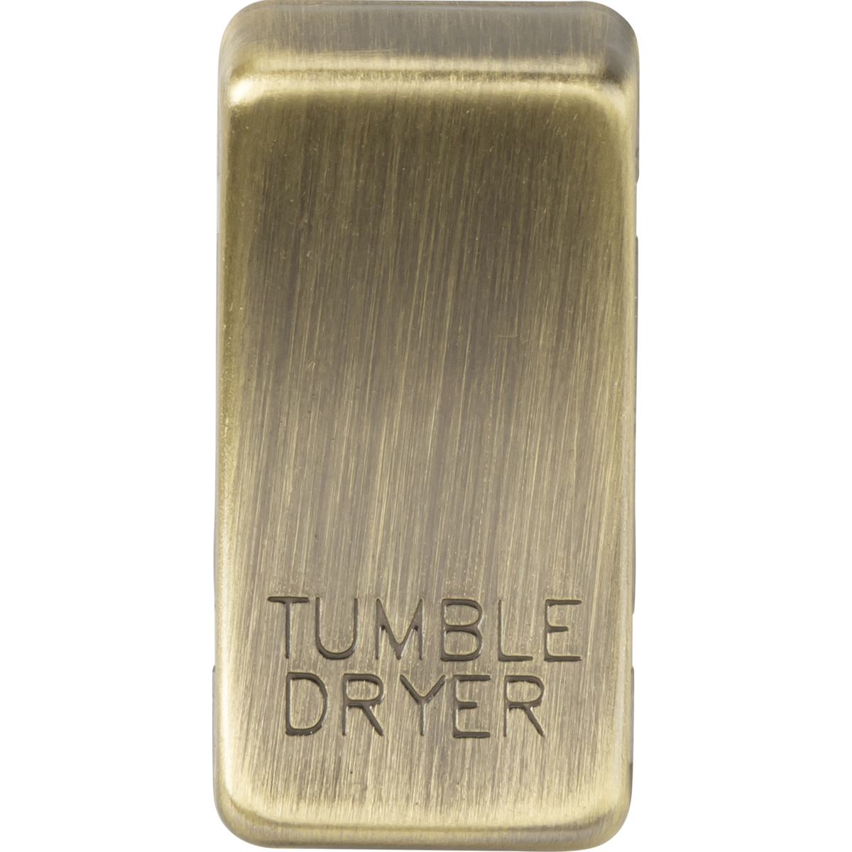 Knightsbridge GDDRYAB Switch cover "marked TUMBLE DRYER" antique brass