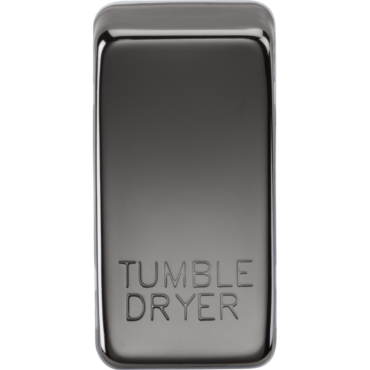 Knightsbridge GDDRYBN Switch cover "marked TUMBLE DRYER" black nickel