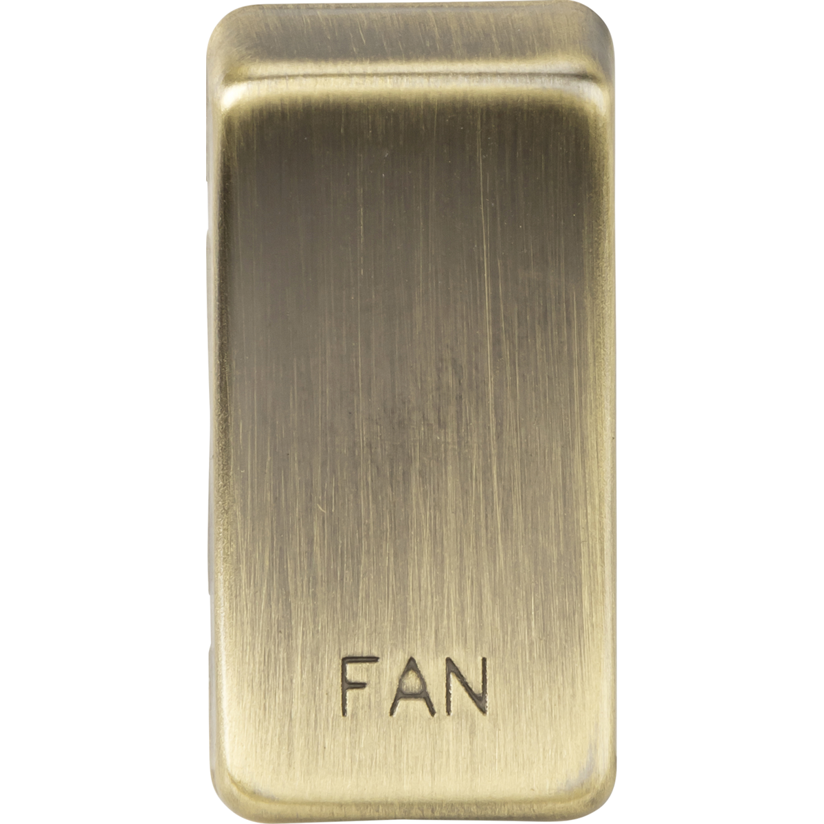Knightsbridge GDFANAB Switch cover "marked FAN" antique brass