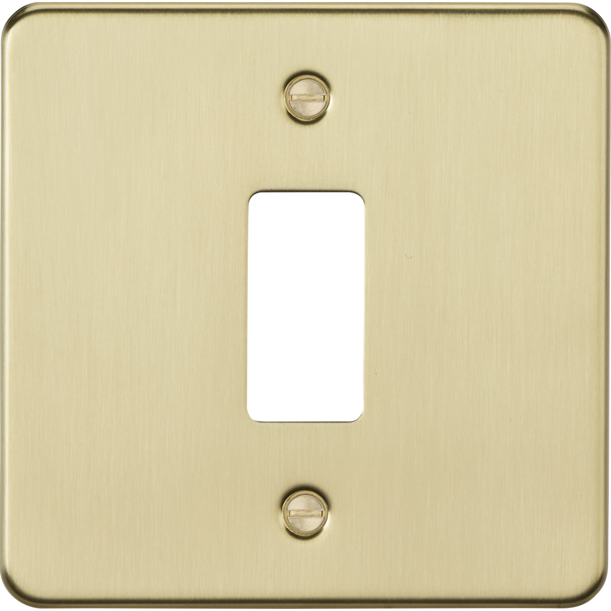 Knightsbridge GDFP001BB 1G grid faceplate brushed brass