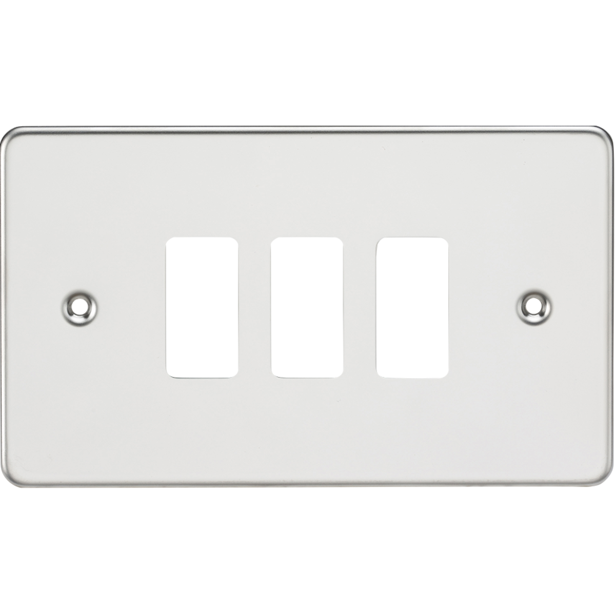 Knightsbridge GDFP003PC Flat plate 3G grid faceplate polished chrome