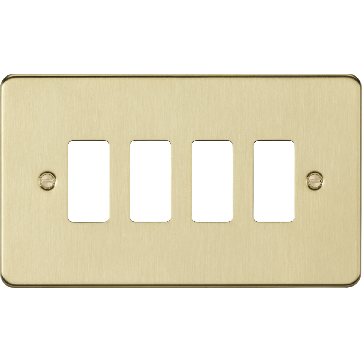 Knightsbridge GDFP004BB 4G grid faceplate brushed brass
