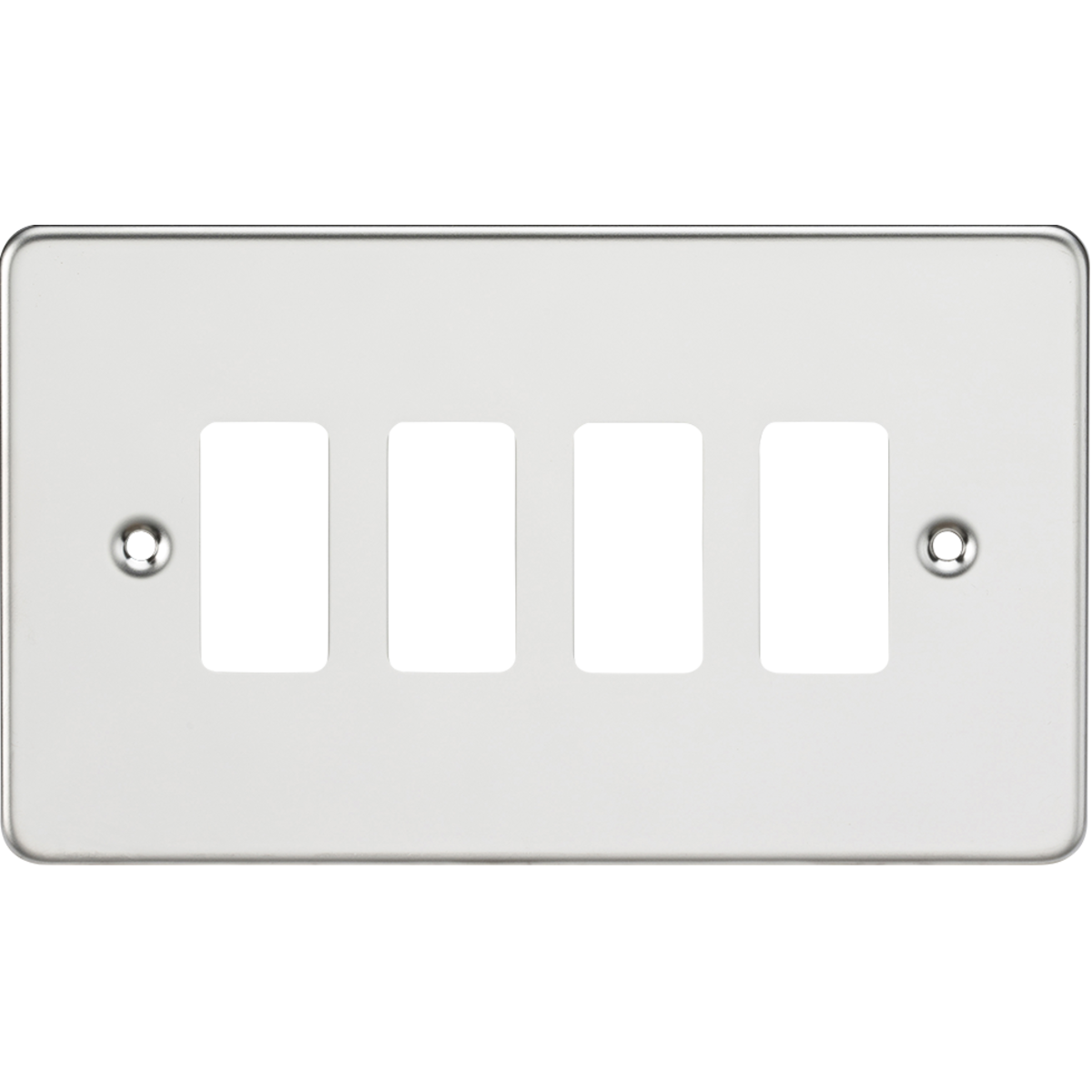 Knightsbridge GDFP004PC Flat plate 4G grid faceplate polished chrome