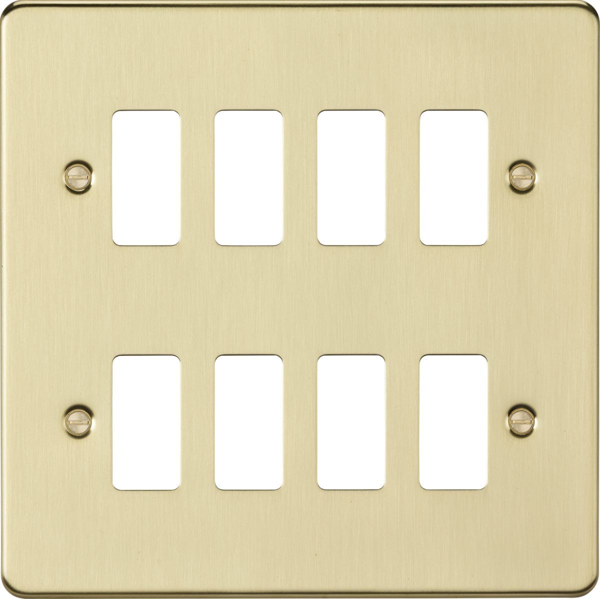 Knightsbridge GDFP008BB 8G Grid Faceplate Brushed Brass