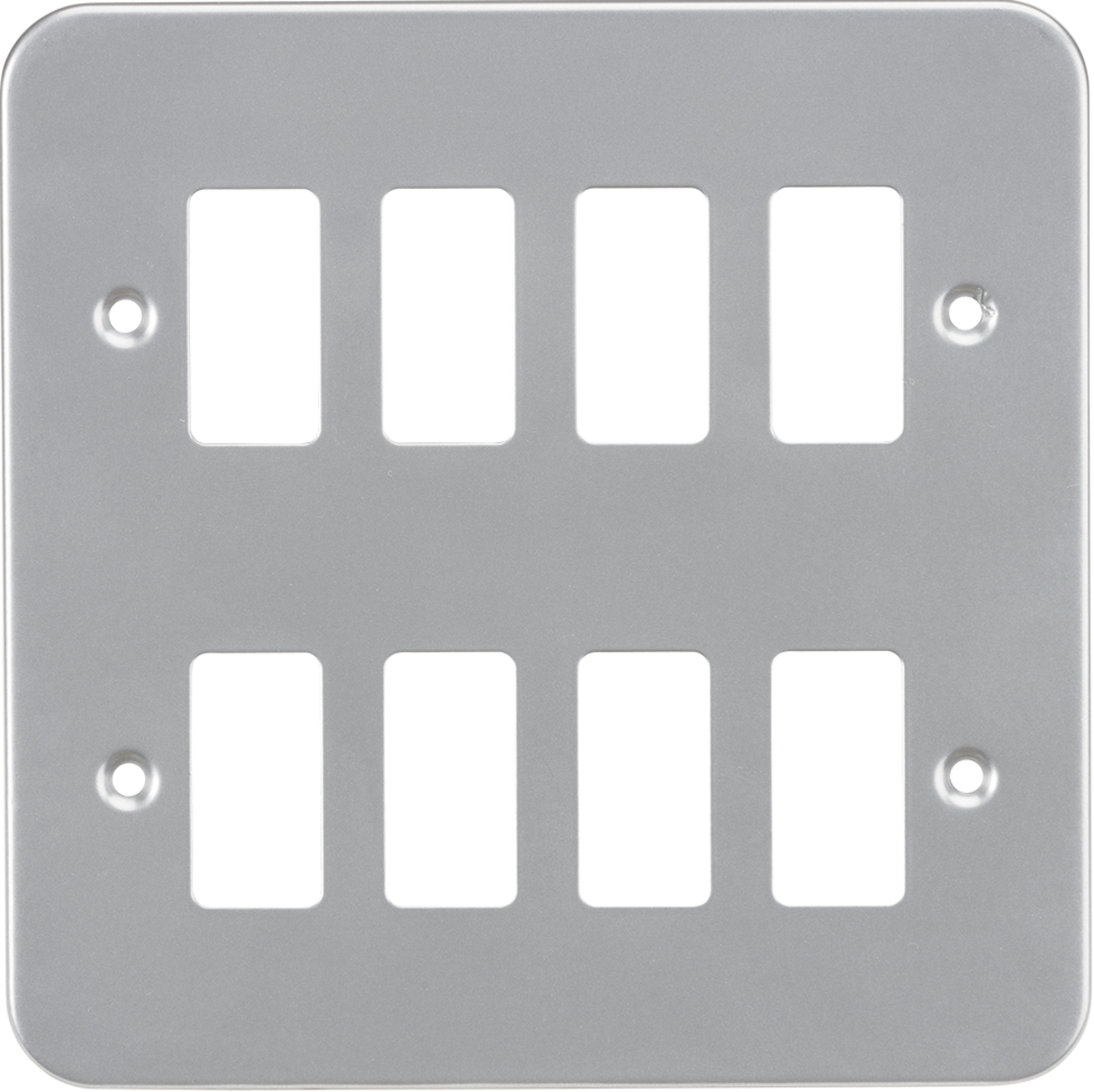 Knightsbridge GDFP008M Metalclad 8G grid faceplate