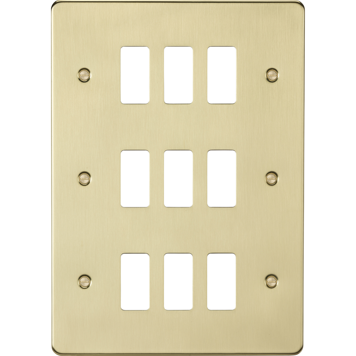 Knightsbridge GDFP009BB 9G Grid Faceplate Brushed Brass
