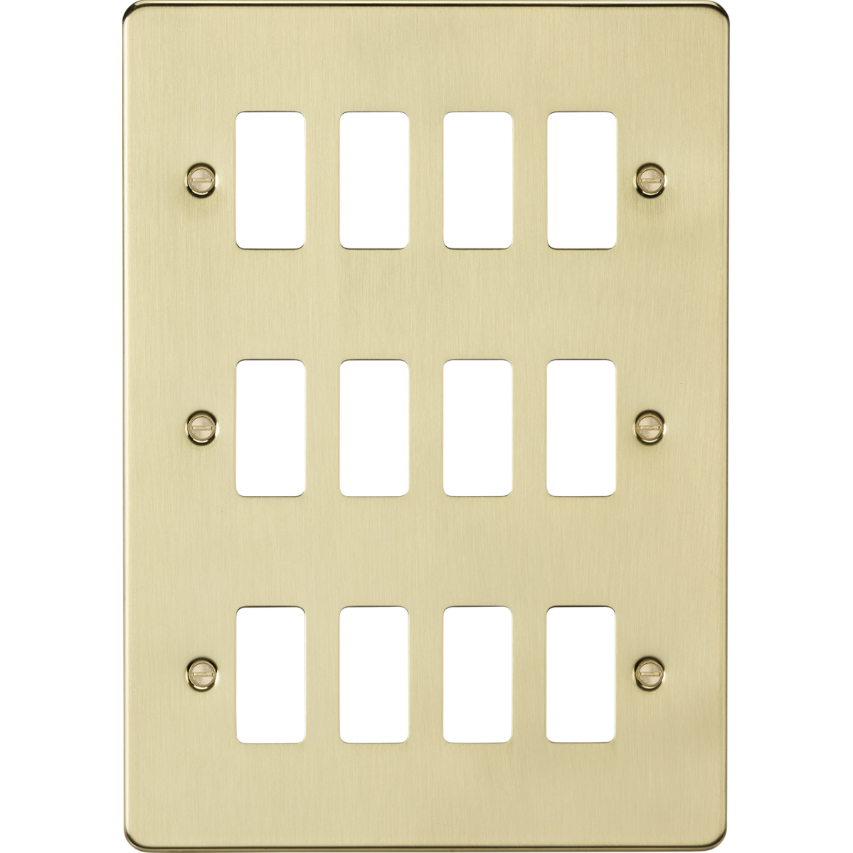 Knightsbridge GDFP012BB 12G Grid Faceplate Brushed Brass