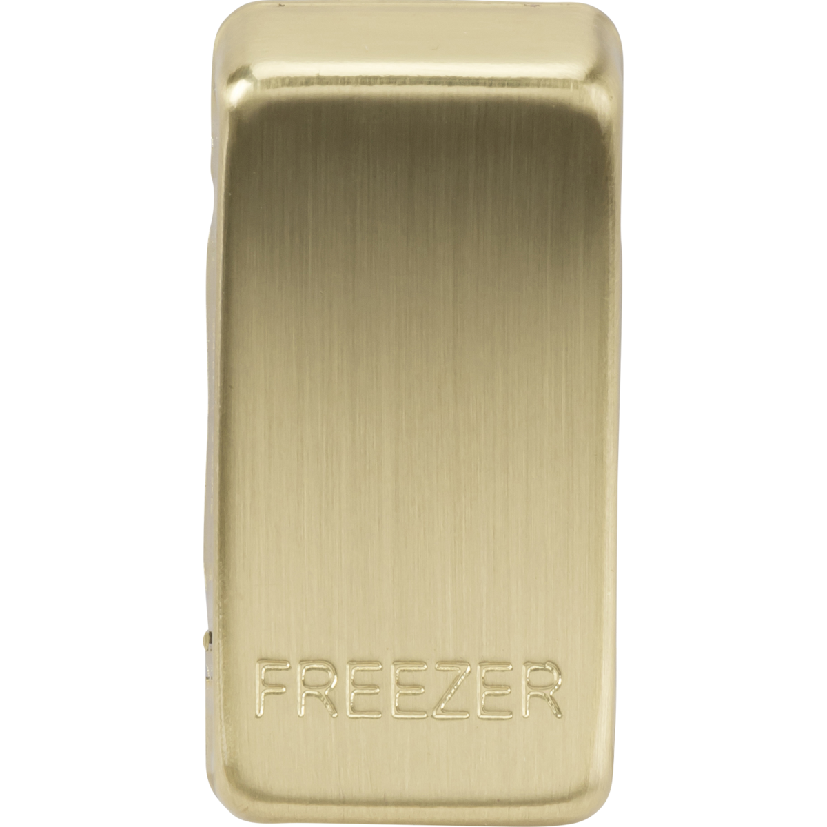 Knightsbridge GDFREEZERBB Switch cover "marked FREEZER" brushed brass