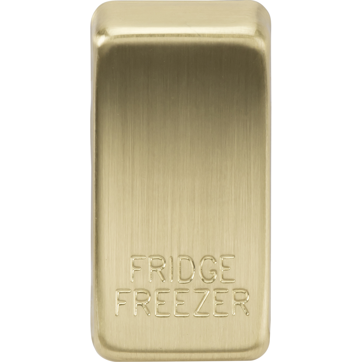 Knightsbridge GDFRIDBB Switch cover "marked FRIDGE FREEZER" brushed brass
