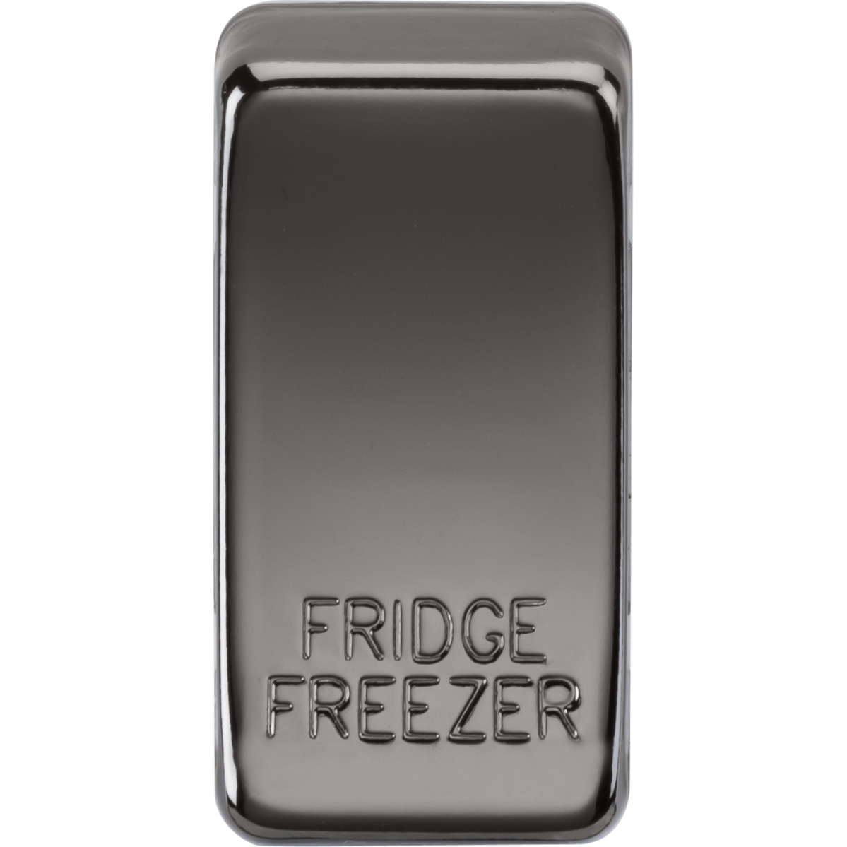 Knightsbridge GDFRIDBN Switch cover "marked FRIDGE FREEZER" black nickel
