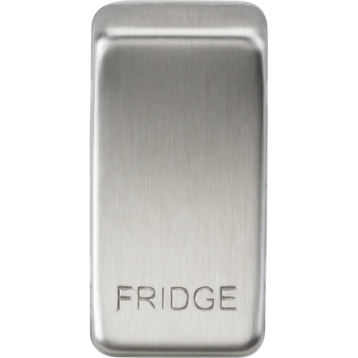 Knightsbridge GDFRIDGEBC Switch cover "marked FRIDGE" brushed chrome